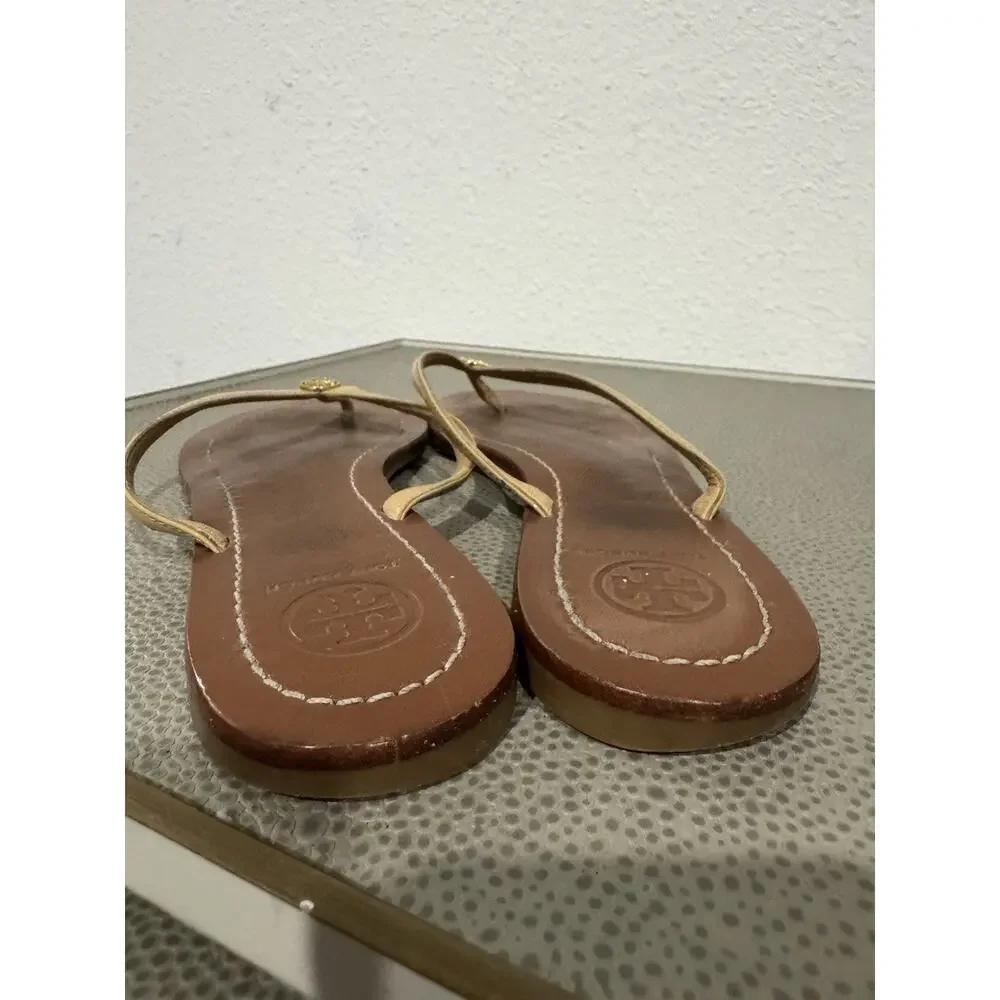 Tory Burch Terra Sandals Light Honey Color Leather Women Size 7.5 M